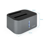 Tooq Docking Station Usb 3.0/3.1 Gen 1 - Hdd/Ssd 2.5", 3.5" Sata - Boton De Clonacion - Gris/Negro