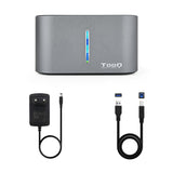 Tooq Docking Station Usb 3.0/3.1 Gen 1 - Hdd/Ssd 2.5", 3.5" Sata - Boton De Clonacion - Gris/Negro