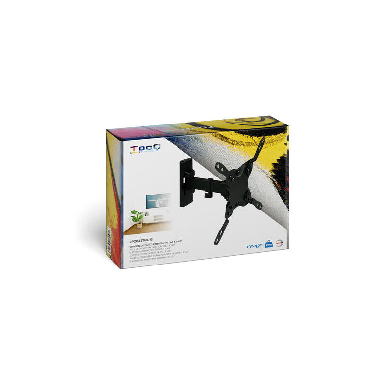 Tooq Soporte De Pared Con Brazo Para Tv De 13"-42" - Giratorio E Inclinable - Gestion De Cables - Peso Max 20kg - Vesa