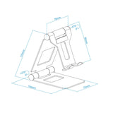 Tooq Soporte De Sobremesa Ajustable Para Smartphone/Tablet Hasta 10"