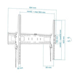 Tooq Soporte Fijo De Pared Para Tv De 60"-100" - Inclinable - Peso Max 75kg - Vesa 900x600mm - Negro