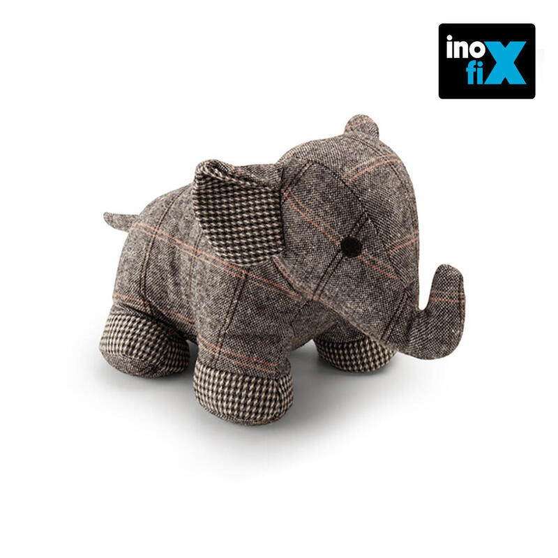 Tope Textil Sujetapuertas 1kg Elefante Gris. Inofix