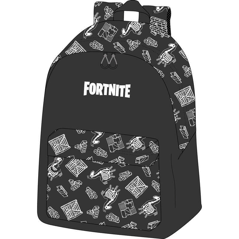 Toybags Mochila Fortnite Dark Black Diseño Americano - 2 Bolsillos