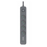 Tracer Surge Protector Power Line+ Mobile Ready 1.5m 4 Sockets + 3x Usb A 5v 2.4a