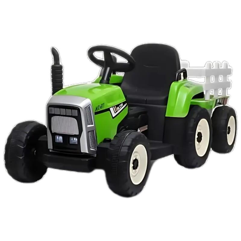 Tractor Ceres Con Remolque Verde - Coche Eléctrico Para Niños