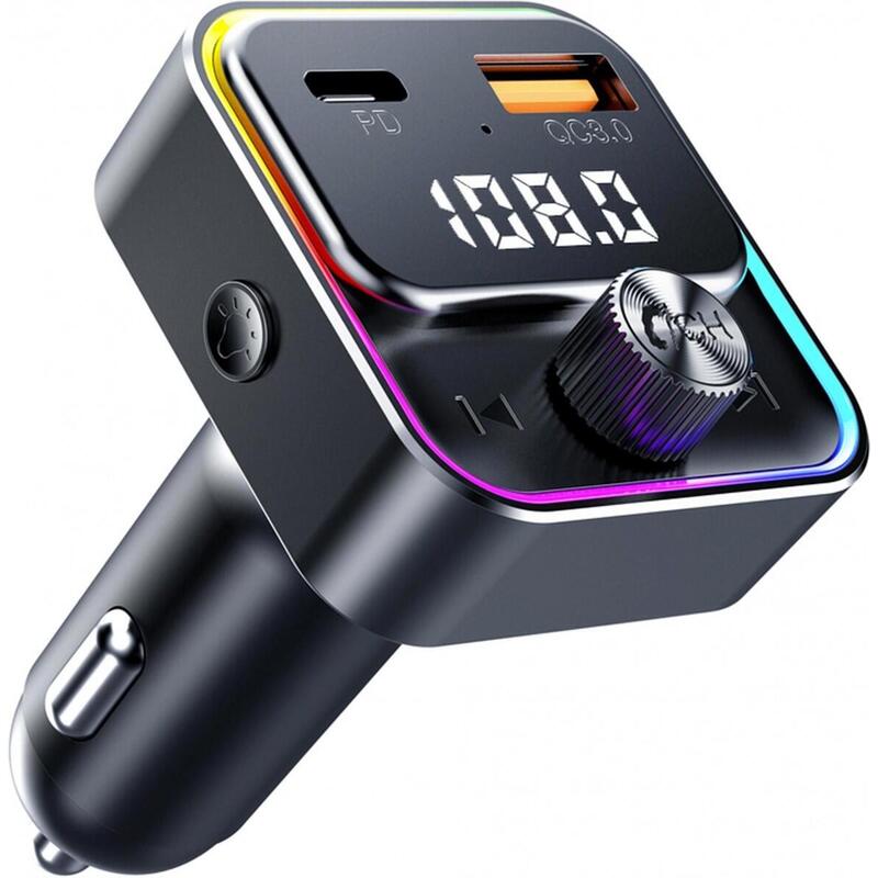 Transmiter Fm Swm 3000 Modulator Bluetooth, Usb A+C, Mp3, Pd, Qc 3.0, Siri