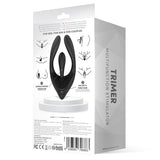 Trimer Estimulador Multifunción Para Parejas Y Masturbación Usb Silicona Negro