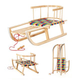 Trineos Con Respaldo Extraíble, Tapicería De Tela Tipo Palmeado Y Con Cuerda De Trineo Green Blue Gb138