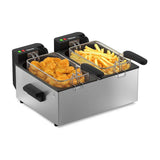 Tristar Fr-9342 Double Deep Fryer, Total Capacity 6 L, 3600 W, Stainless Steel Black