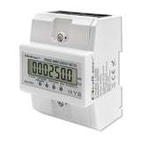 Qoltec 50900 Three Phase Electronic Energy Consumption Meter 230v Lcd 4p Din Rail