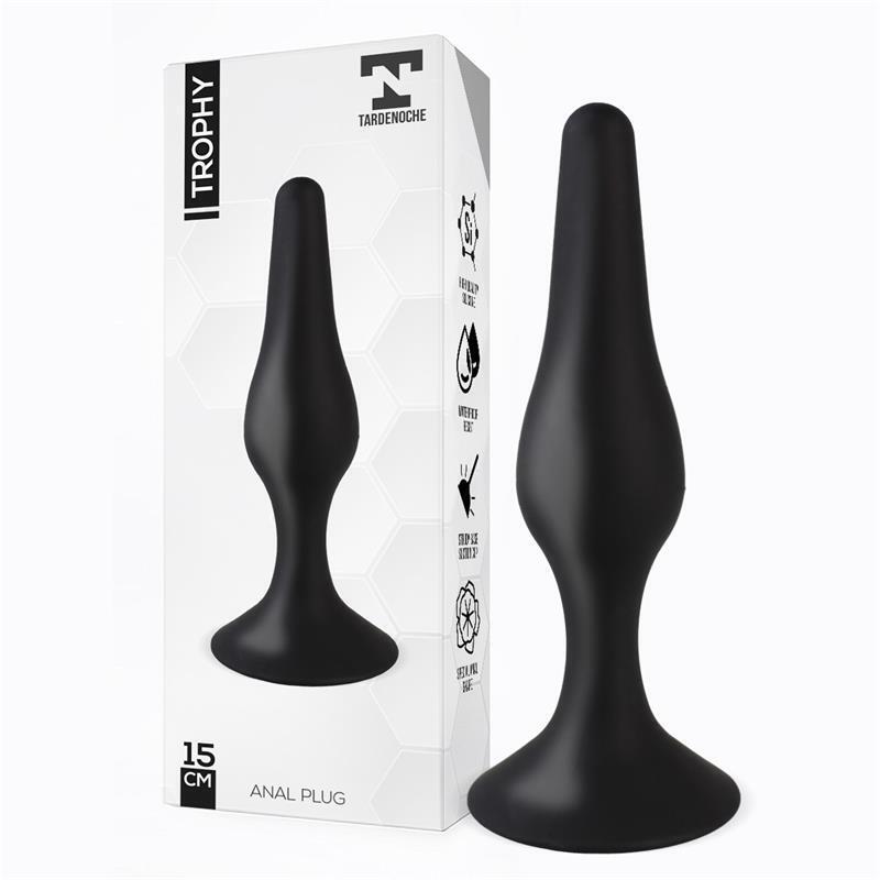 Trophy Plug Anal 15 Cm Silicona Negro