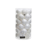 Tubo Con 37 Bolas Blancas Decorativas Para Arbol De Navidad Ø6cm