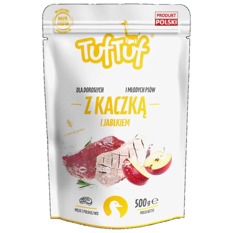 Tuf Tuf Duck With Apple - Comida Húmeda Para Perros - 500g