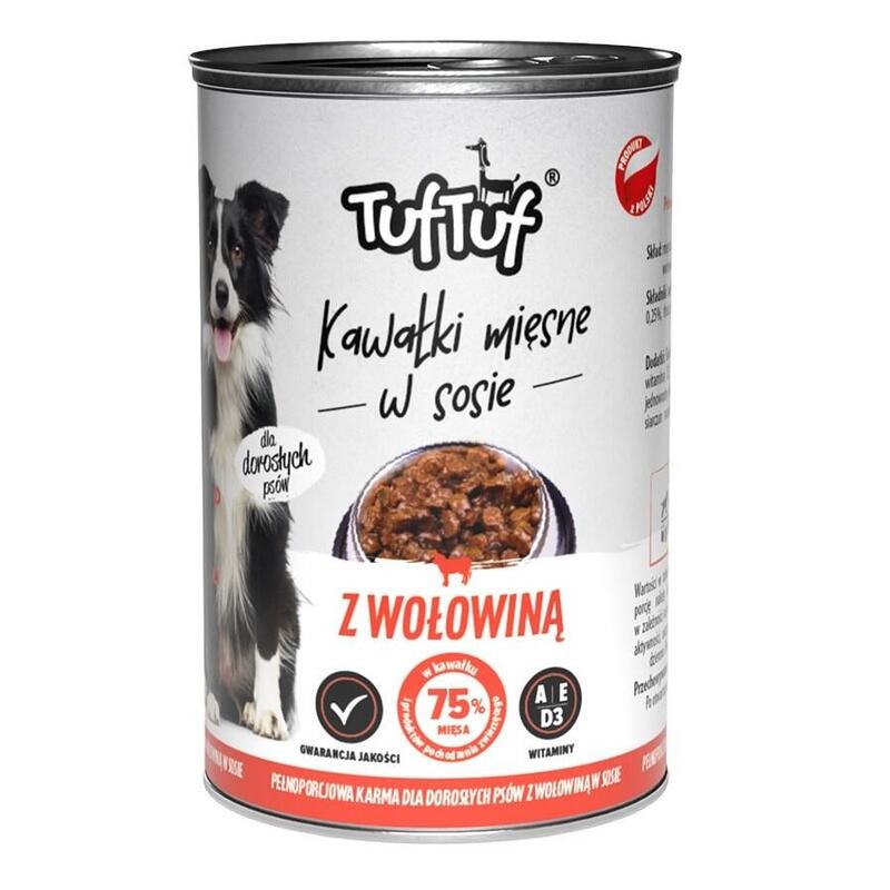 Tuf Tuf Meaty Chunks With Beef - Comida Húmeda Para Perros - 1250g
