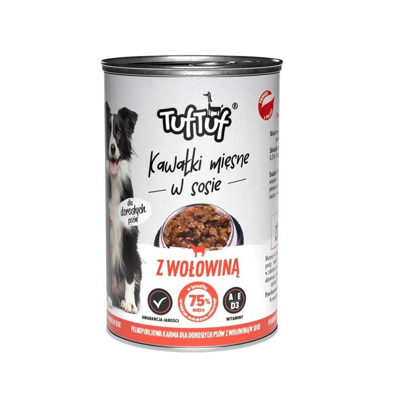 Tuf Tuf Trozos De Carne Pareja Para  Perro  415g