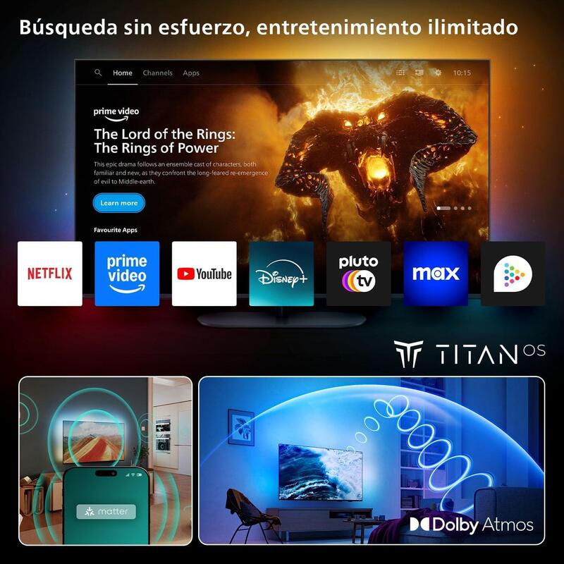 Tv 55" Philips Ambilight 55pus8200 4k Led Smart Tv Ultra Hd Dolby Atmos