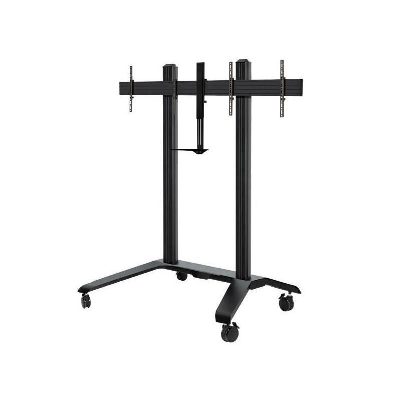 Twin Screen Vc Trolley With  Webcam Shelf For 56-65"