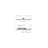 Ubiquiti Ucg-Fiber Producto Reacondicionado Gateway En La Nube De Escritorio Con Switch Integrado De 4puertos 2,5 Gbe Poe+,1 Puerto Wan 10 Gbe Rj45, 1puerto 10g Sfp+ Y 1 Puerto Wan 10g Sfp+.Rendimiento De Ids/Ips 5 Gbps