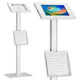 Soporte Para Tablet De Suelo Con Bloqueo Reklamowy 9,7-11 Pulgadas Mc-476w Blanco