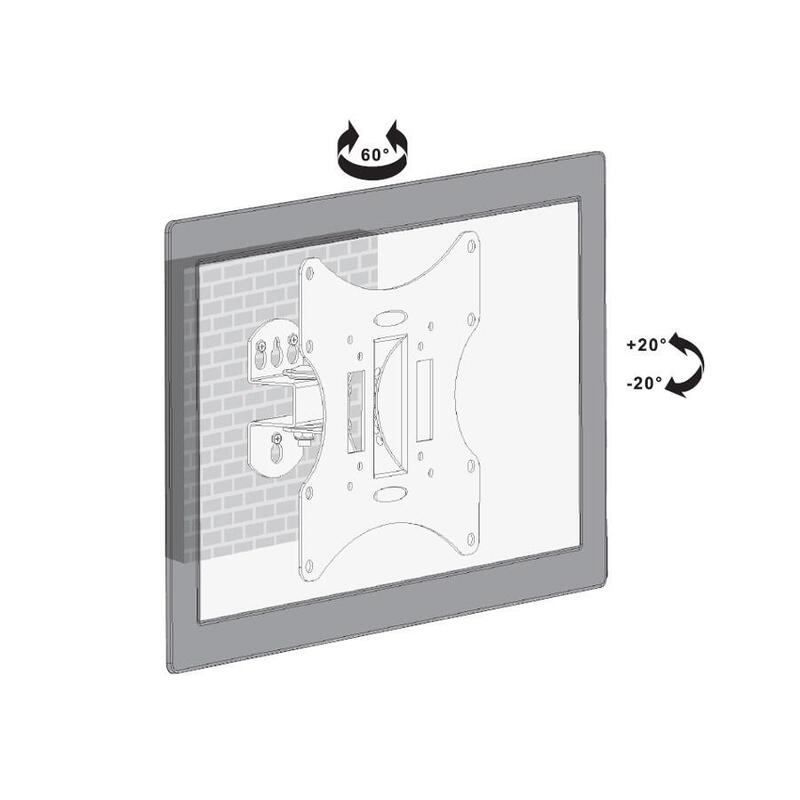 Soporte De Pared Para Pantalla Tv Plasma, Lcd, Led 23-42" 30kg Vesa 200x200 Maclean Mc-501a B