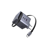 Ugreen X616 100w Gan Fast Charger 2x Usb-C 1x Usb-A 1x Ausziehbares Usb C Cable