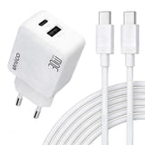 Unico Hc6139 Cargador Dual 1 Usb A + 1 Tipo-C Pd30w Gan Tuv Gs Cable Tipo-C