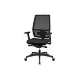 Unisit Silla Melania Giratoria Sincro Con Trasnlap Reposabrazos Ajustables Respaldo Malla Negro Y Asiento Acolchado Negro