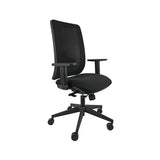 Unisit Silla Retro 911 Giratoria Sincro Translap C/Ruedas Reposabrazos Ajustables Tejido Negro