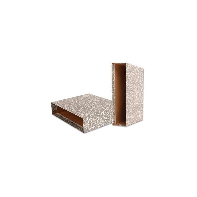Unisystem Cajetín Para Archivador Palanca Clásico 65mm Folio Cartón Forrado Gris