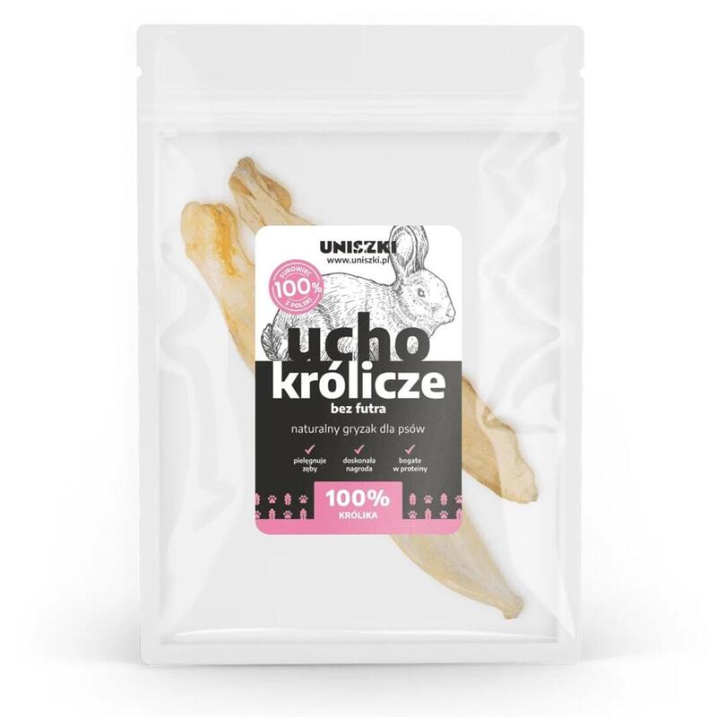 Uniszki Oreja De Conejo Sin Pelo - Golosina Para Perros - 2 Unidades