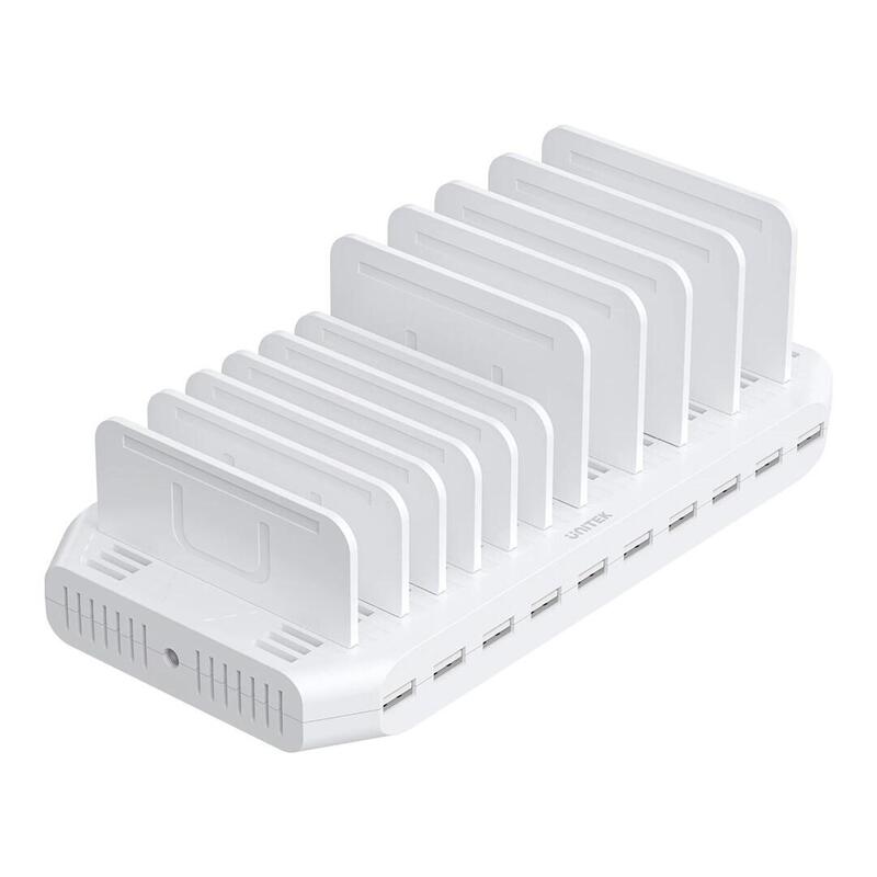 Unitek Y-2190a Charging Station 10x Usb-A 60w White