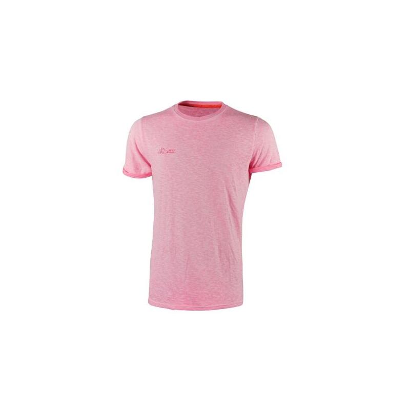 Upower Fluo Camiseta De Manga Corta - Talla 3xl - Algodon Flameado, Tejido Slub Cotton, Transpirable, Ajuste Slim-Fit,