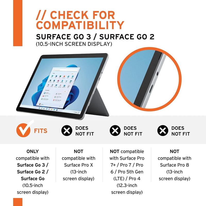 Urban Armor Gear Plasma Funda Con Estándar Militar Estadounidense Case Para Microsoft Surface Go  Transparente