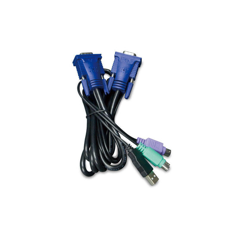 Usb Kvm Cable With Hilt-In Ps2 To Usb Converter