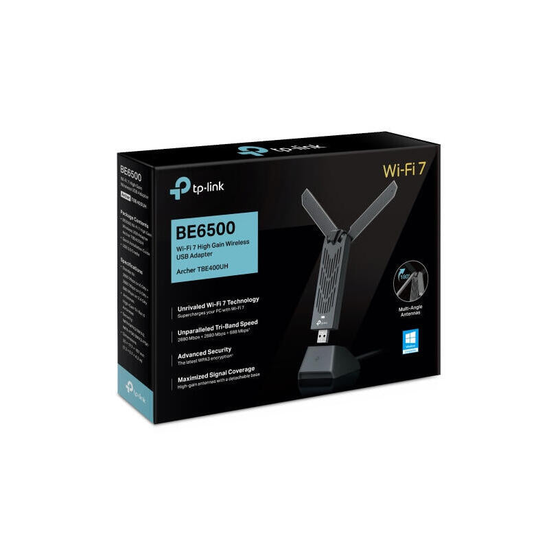 Usb Wifi 7 Tp-Link Archer Tbe400uh Tribanda 2880 Mbps Mu-Mimo Base Usb 3.0