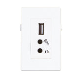 Usb2.0+2x Mini Jack Module.  White. 20cm