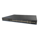 Utepo Utp3328ts-Psb-L2 Switch Poe 24 Puertos Gigabit + 4 Uplink Gigabit Combo (Rj45/Sfp) 280w 802.3af/At 6kv Manejable Layer2