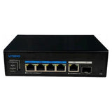 Utepo Utp6306ts-Psd-W Switch Poe++ 4 Puertos Gigabit + 1rj45 Uplink Gigabit + 1sfp Uplink Gigabit 802.3af/At/Bt 6kv Dc12v-57v(Amplia Gama)