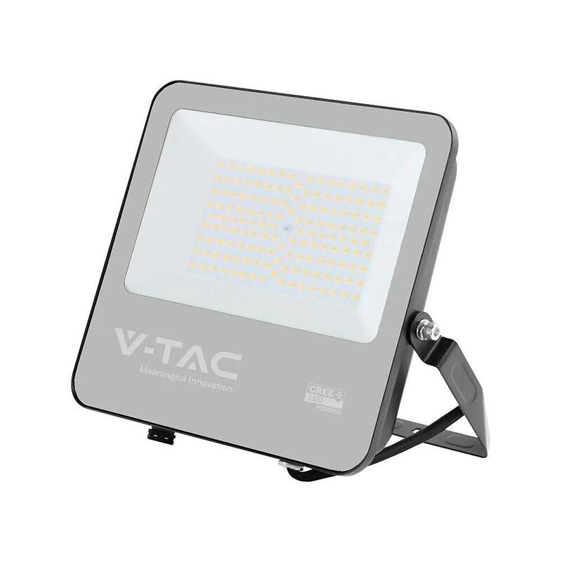 V-Tac 100w Led Floodlight Cree Chip Black Body Grey Glass 6500k 135lm/W