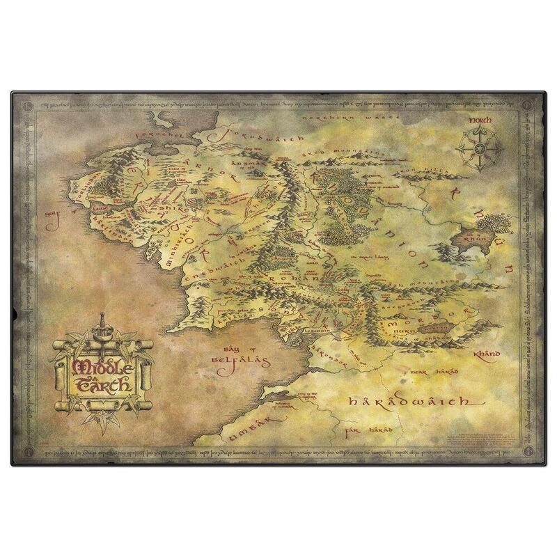 Vade Tapete Escritorio Mapa El Señor De Los Anillos