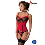 Corsé Valentin  Rojo/Negro Talla (Interno):S/M