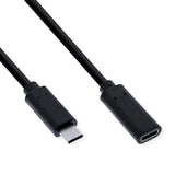 Value Video Alargador Cable (Dp Alt Mode) Usb Tipo C-C, M H, Negro, 1,5 M