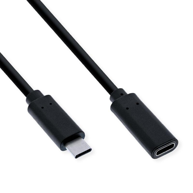 Value Video-Verlngerungscable (Dp Alt Mode) Usb Typ C-C, St Bu, Schwarz, 1,5 M