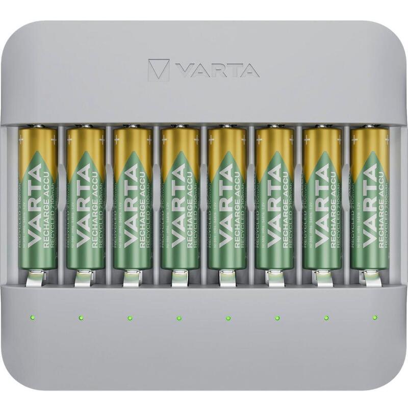 Varta Cargador Eco Charger Multi Recycled +  8 Pilas Aa Recargables 56816 2100mah