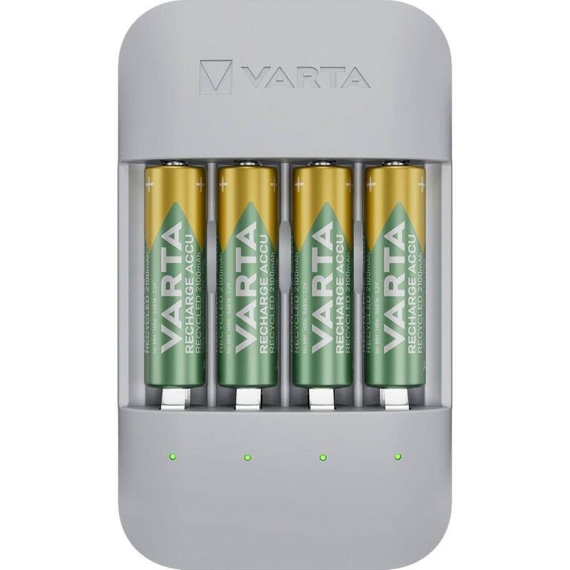 Varta Cargador Eco Charger Pro Recycled + 4 Pilas Aa 56816 2100mah