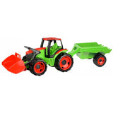 Vehículo Tractor Con Pala Y Przyczepa Czerwono-Verde