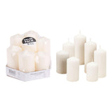 Velas Blancas De Ø55 Mm Con Diferentes Alturas, 7 Uds