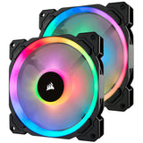 Ventilador Caja Corsair Ll120 Rgb 140mm Dual Light Loop Rgb Led Pwm Fan 3 Fan Pack Con Lighting Node Corsair Ll140 Rgb, Carcasa Del Ordenador, Ventilador, 14 Cm, 600 Rpm, 1300 Rpm, 25 Db
