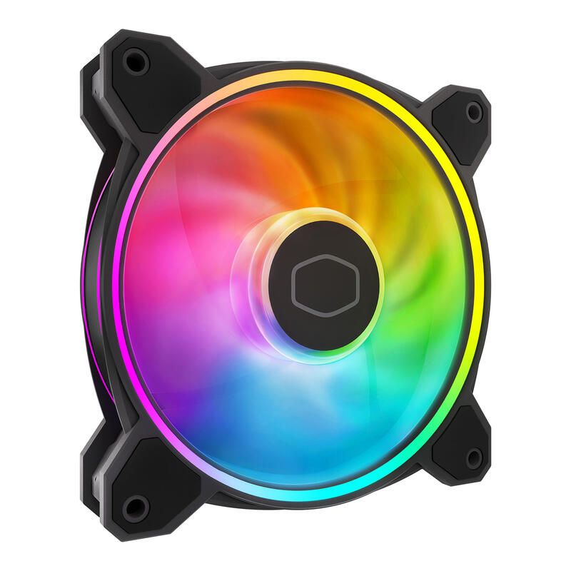 Ventilador  Cooler Master Masterfan Mf120 Halo2, De Caja Negro, Ventilador Único, Sin Controlador Rgb Mfl-B2dn-21np2-R2