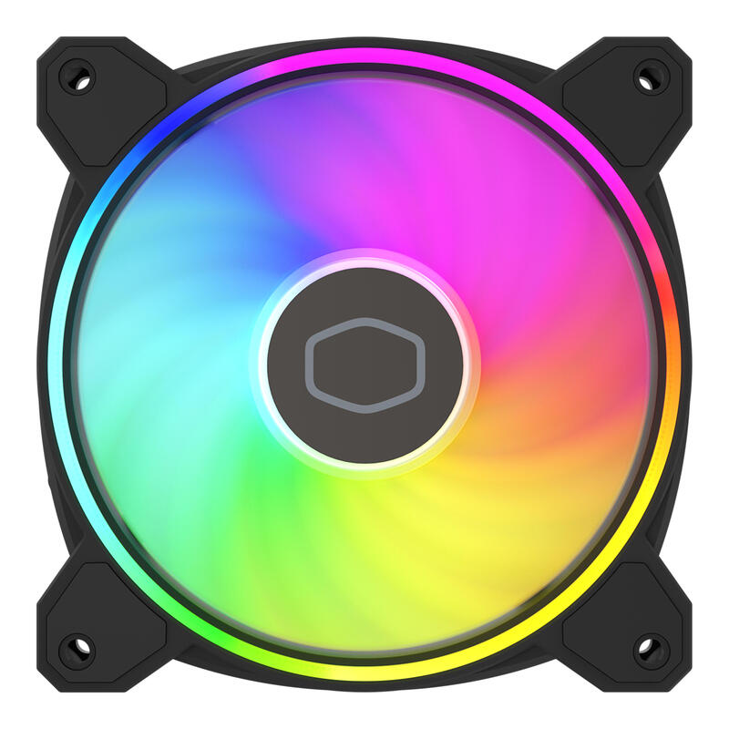 Ventilador  Cooler Master Masterfan Mf120 Halo2, De Caja Negro, Ventilador Único, Sin Controlador Rgb Mfl-B2dn-21np2-R2